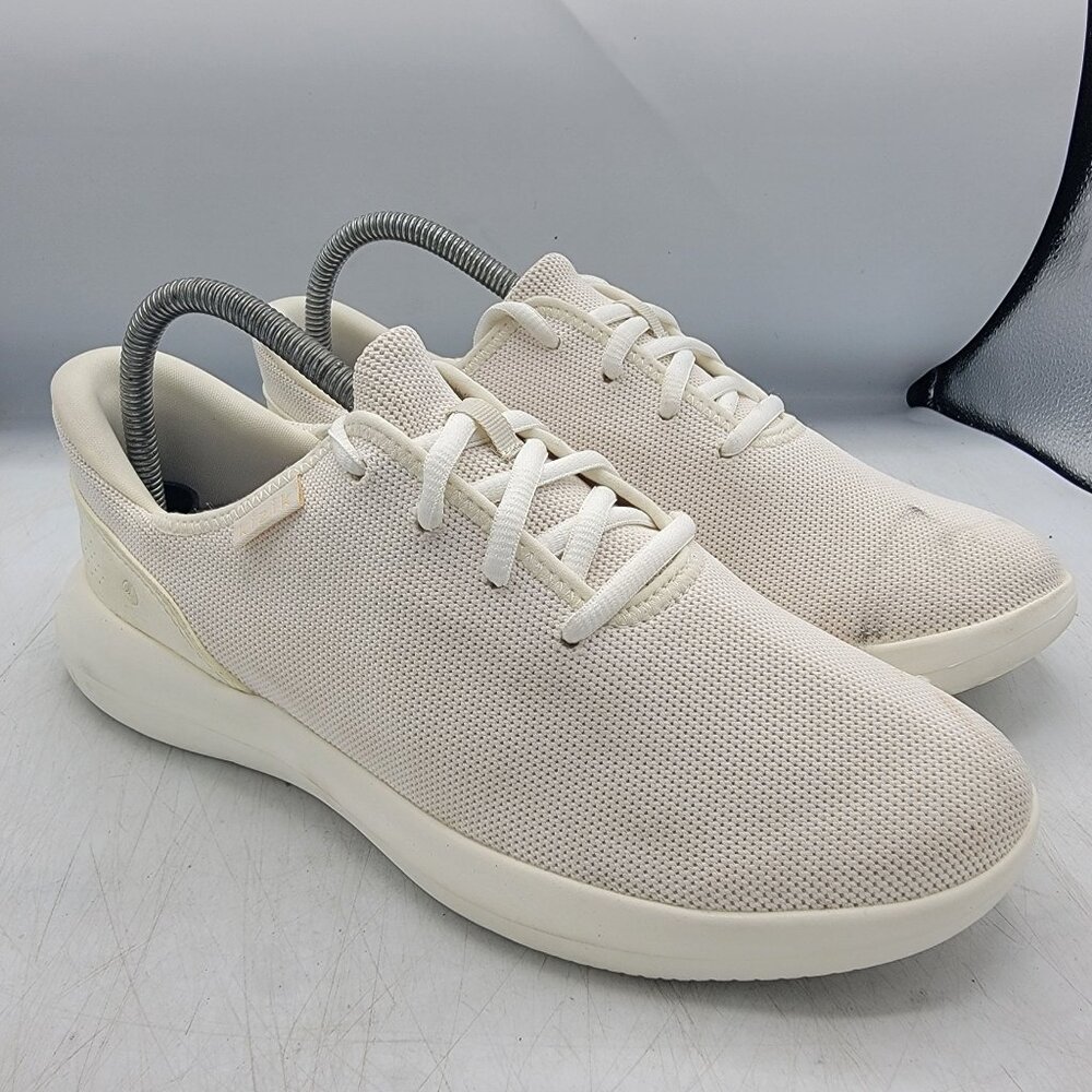 Kizik Madrid Eco Knit Womens 8.5 Wide White Cream Shoes Athletic Running Walking